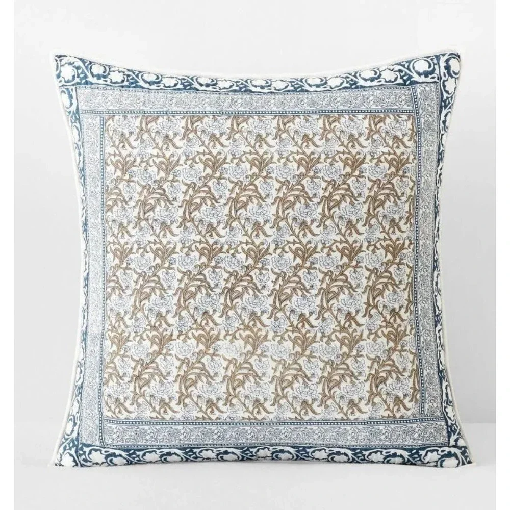COMPANY STORE EURO QUILTED SHAM CAMRYN PATCHWORK 25 IN X 26 IN‎